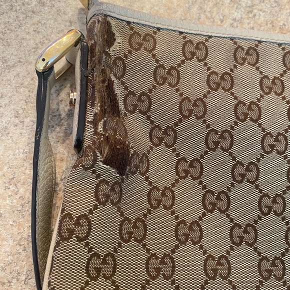 Authentic Gucci GG Canvas and Leather Abbey Messenger Bag - Picture 16 of 16